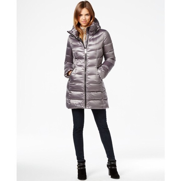 calvin klein hooded packable puffer coat